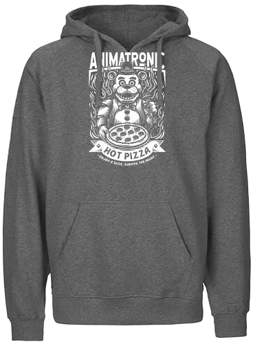 Eat Pizza & Survive - five nights at freddy's, five nights at freddys, 5 nights at freddy's, fnaf, Bear, animatronic, pizza, pizza lover, survival horror, video game, video games, gaming, gamer, animatronics - Fairtrade Hoodie