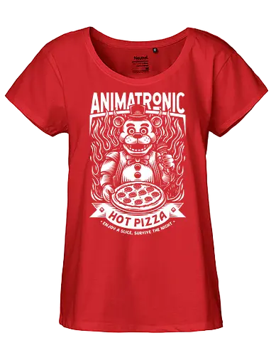 Eat Pizza & Survive - five nights at freddy's, five nights at freddys, 5 nights at freddy's, fnaf, Bear, animatronic, pizza, pizza lover, survival horror, video game, video games, gaming, gamer, animatronics - Fairtrade Girl Shirt