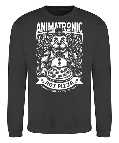 Eat Pizza & Survive - five nights at freddy's, five nights at freddys, 5 nights at freddy's, fnaf, Bear, animatronic, pizza, pizza lover, survival horror, video game, video games, gaming, gamer, animatronics - Sweatshirt