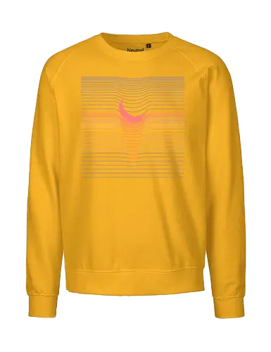 Moonfall - Space, moon, stars, geometric, minimal, minimalism, gravity, black hole, starry night, pastel colors, pastel, sunset, half moon, minimalist - Fairtrade Sweatshirt