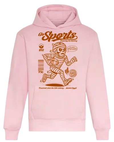 Go Sports Mummy - mummy, egyptian mummy, football, ancient Egypt, undead athlete, humorous art, retro sports, millennia training, mythical creature - Heavyweight Hoodie