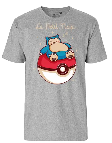 Le Petit Nap - pocket monsters, monster, cute, adorable, fun, funny, mash up, mashup, humor, 90s, 1990s, anime, manga, gaming, gamer, game, video game, video games, tired, nap, sleep, prince - Fairtrade T-Shirt