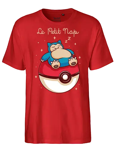 Le Petit Nap - pocket monsters, monster, cute, adorable, fun, funny, mash up, mashup, humor, 90s, 1990s, anime, manga, gaming, gamer, game, video game, video games, tired, nap, sleep, prince - Fairtrade T-Shirt