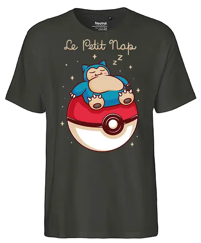 Le Petit Nap - pocket monsters, monster, cute, adorable, fun, funny, mash up, mashup, humor, 90s, 1990s, anime, manga, gaming, gamer, game, video game, video games, tired, nap, sleep, prince - Fairtrade T-Shirt
