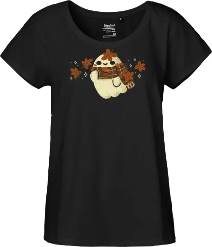 Autumn Ghost with Scarf and Leaves