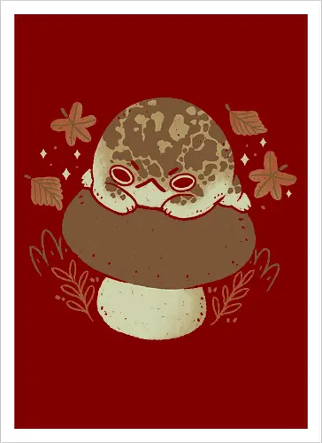 Cute Rain Frog in Autumn