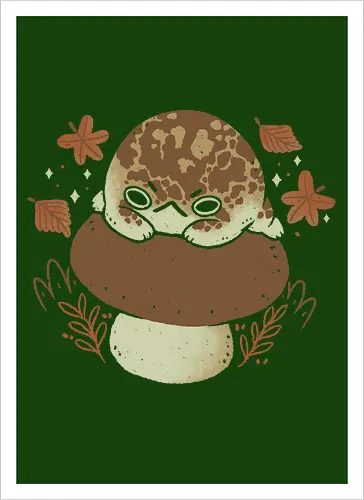 Cute Rain Frog in Autumn