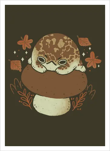 Cute Rain Frog in Autumn