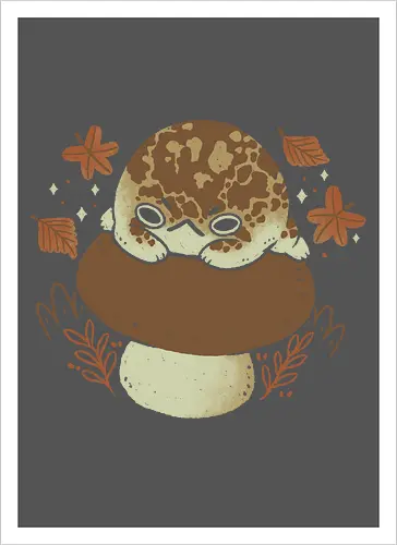 Cute Rain Frog in Autumn