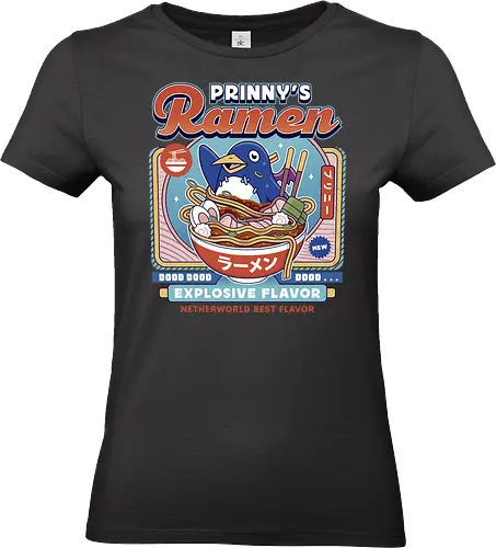 Prinny Dood Ramen Vintage - disgaea, prinny, etna, laharl, valvatorez, usalia, king krichevskoy, pirilika, suisen, dood, phantom brave, video game, gaming, gamer, ramen - Standard T-Shirt (Women)