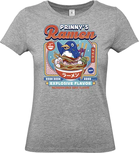 Prinny Dood Ramen Vintage - disgaea, prinny, etna, laharl, valvatorez, usalia, king krichevskoy, pirilika, suisen, dood, phantom brave, video game, gaming, gamer, ramen - Standard T-Shirt (Women)