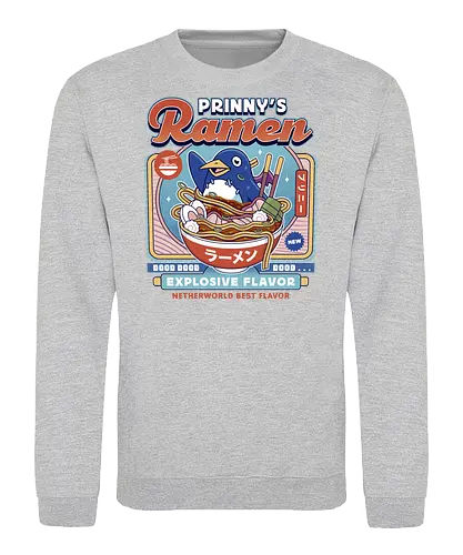 Prinny Dood Ramen Vintage - disgaea, prinny, etna, laharl, valvatorez, usalia, king krichevskoy, pirilika, suisen, dood, phantom brave, video game, gaming, gamer, ramen - Sweatshirt