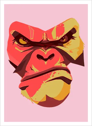 Gorilla Ungezähmt und Wild