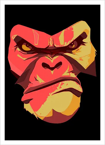 Gorilla Ungezähmt und Wild