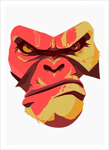 Gorilla Ungezähmt und Wild