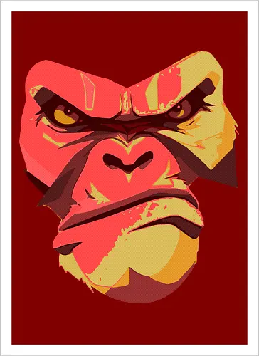 Gorilla Ungezähmt und Wild