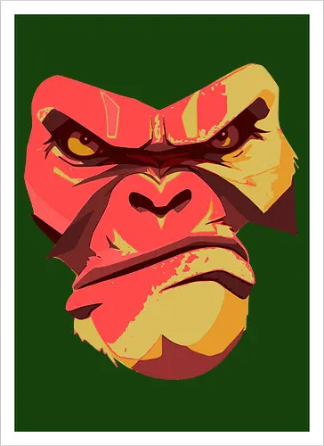 Gorilla Ungezähmt und Wild