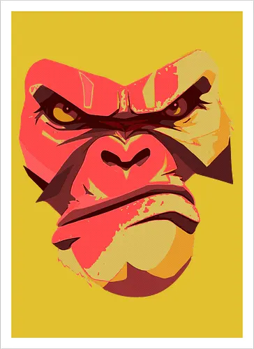 Gorilla Ungezähmt und Wild