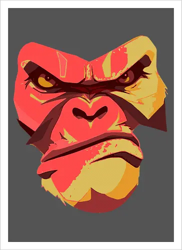 Gorilla Ungezähmt und Wild