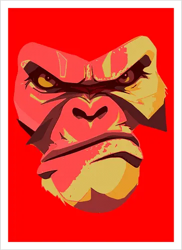 Gorilla Ungezähmt und Wild