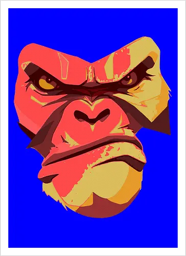 Gorilla Ungezähmt und Wild
