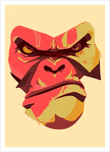 Gorilla Ungezähmt und Wild