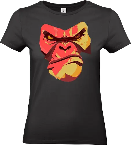 Gorilla Ungezähmt und Wild - urban streetwear, gorilla shirt, power shirt, rohe energie, wildes design, kraftvoller look, statement shirt, rote akzente, street style, wild and free, männer streetwear, frauen streetwear, unisex fashion, rebellischer look, geschenk für rebellen, für selbstbewusste menschen, outfit mit aussage, urban fashion lovers, stylische geschenke, gorilla motiv, tierisches design, rote farbtöne, urban art, edgy shirt, eye catcher shirt, raw power look, künstlerisches t shirt - Standard T-Shirt (Women)