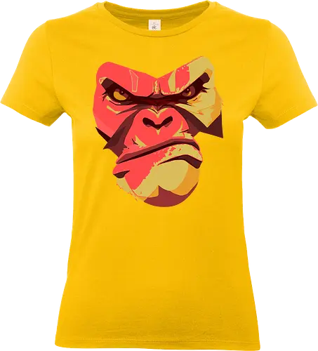 Gorilla Ungezähmt und Wild - urban streetwear, gorilla shirt, power shirt, rohe energie, wildes design, kraftvoller look, statement shirt, rote akzente, street style, wild and free, männer streetwear, frauen streetwear, unisex fashion, rebellischer look, geschenk für rebellen, für selbstbewusste menschen, outfit mit aussage, urban fashion lovers, stylische geschenke, gorilla motiv, tierisches design, rote farbtöne, urban art, edgy shirt, eye catcher shirt, raw power look, künstlerisches t shirt - Standard T-Shirt (Women)