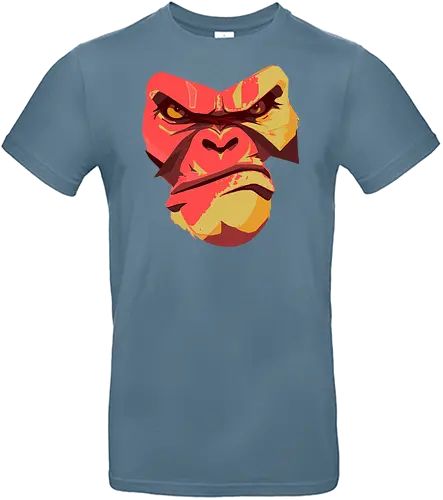 Gorilla Ungezähmt und Wild - urban streetwear, gorilla shirt, power shirt, rohe energie, wildes design, kraftvoller look, statement shirt, rote akzente, street style, wild and free, männer streetwear, frauen streetwear, unisex fashion, rebellischer look, geschenk für rebellen, für selbstbewusste menschen, outfit mit aussage, urban fashion lovers, stylische geschenke, gorilla motiv, tierisches design, rote farbtöne, urban art, edgy shirt, eye catcher shirt, raw power look, künstlerisches t shirt - Standard T-Shirt