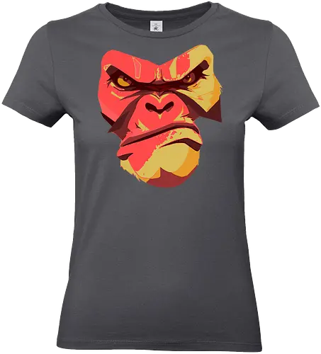 Gorilla Ungezähmt und Wild - urban streetwear, gorilla shirt, power shirt, rohe energie, wildes design, kraftvoller look, statement shirt, rote akzente, street style, wild and free, männer streetwear, frauen streetwear, unisex fashion, rebellischer look, geschenk für rebellen, für selbstbewusste menschen, outfit mit aussage, urban fashion lovers, stylische geschenke, gorilla motiv, tierisches design, rote farbtöne, urban art, edgy shirt, eye catcher shirt, raw power look, künstlerisches t shirt - Standard T-Shirt (Women)