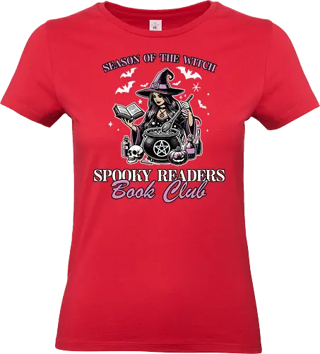 Season of the Witc - witch, book, cauldron, magic, skull, potions, bats, spooky, club, mystical - Standard T-Shirt (Women)