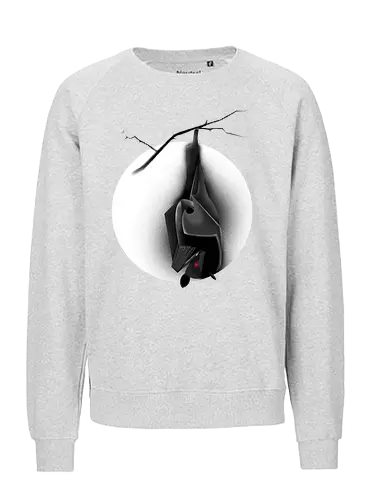 Verfluchte Fledermaus - Fledermaus, Bat, Halloween, Horror, goth, Mond, spooky, creepy - Fairtrade Sweatshirt