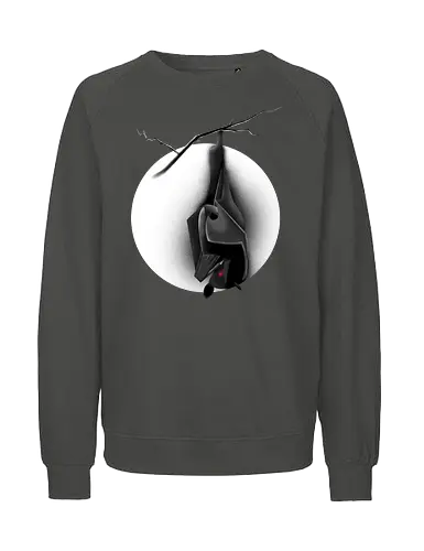 Verfluchte Fledermaus - Fledermaus, Bat, Halloween, Horror, goth, Mond, spooky, creepy - Fairtrade Sweatshirt