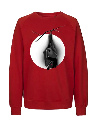 Verfluchte Fledermaus - Fledermaus, Bat, Halloween, Horror, goth, Mond, spooky, creepy - Fairtrade Sweatshirt