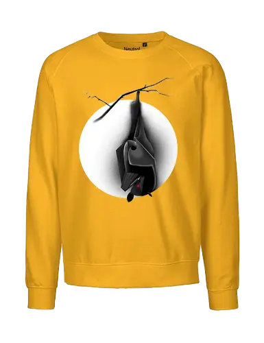 Verfluchte Fledermaus - Fledermaus, Bat, Halloween, Horror, goth, Mond, spooky, creepy - Fairtrade Sweatshirt