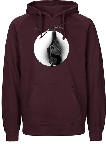 Verfluchte Fledermaus - Fledermaus, Bat, Halloween, Horror, goth, Mond, spooky, creepy - Fairtrade Hoodie