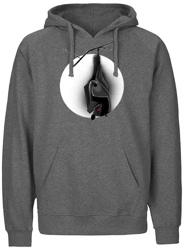 Verfluchte Fledermaus - Fledermaus, Bat, Halloween, Horror, goth, Mond, spooky, creepy - Fairtrade Hoodie