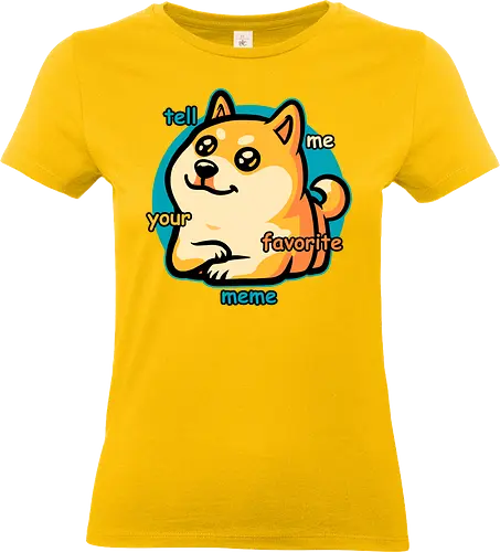 Favorite Meme Dog  - meme, dog, cute, fun, funny, shiba inu, internet, conversation starter, pet, pets, fluffy - Standard T-Shirt (Women)