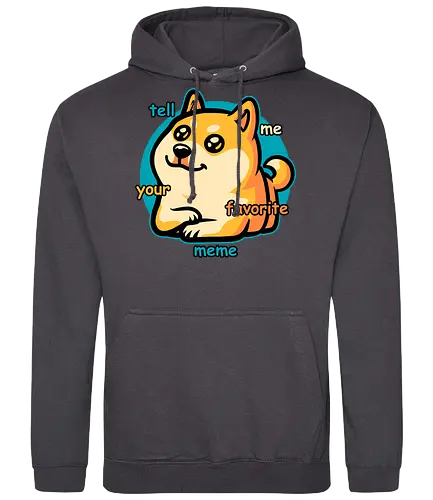 Favorite Meme Dog  - meme, dog, cute, fun, funny, shiba inu, internet, conversation starter, pet, pets, fluffy - Standard Hoodie