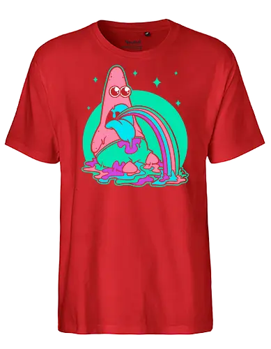Star Cartoon Psychedelic - tv show, cartoon, Psychedelic, fun, funny, animation, animated, marine, Trip, tripping, colorful - Fairtrade T-Shirt