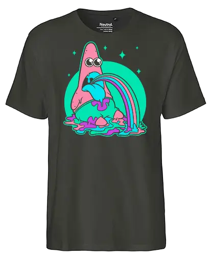 Star Cartoon Psychedelic - tv show, cartoon, Psychedelic, fun, funny, animation, animated, marine, Trip, tripping, colorful - Fairtrade T-Shirt