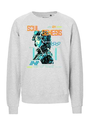 Soul Genesis-Abyssal Memory Edition - Cyberpunk, Sci-Fi, Soul Genesis, Bio Interface, Futuristic Fashion, Nature Tech, Posthuman, Interface Style, Hacker Vibe, Neural Wear, Urban Mystic, Digital Rebellion, Techwear, System Override, Conscious Style, Alternative Fashion, Dystopian Mood, Cyber Soul, Future Aesthetic, Soft Resistance - Fairtrade Sweatshirt