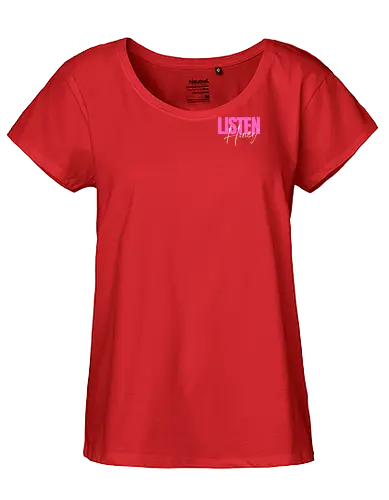 Listen, Honey! weiß - Fairtrade Girl Shirt