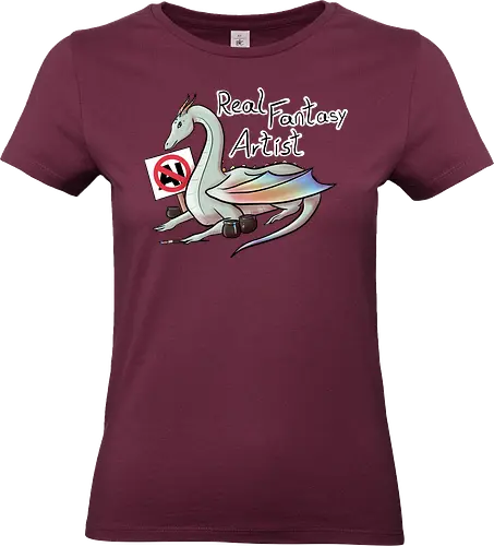 Anti AI Dragon - dragon, drache, kunst, künstler, art, artist, anti ki, anti ai - Standard T-Shirt (Women)