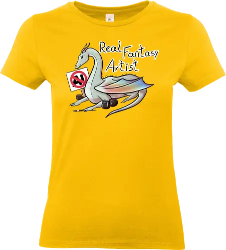 Anti AI Dragon - dragon, drache, kunst, künstler, art, artist, anti ki, anti ai - Standard T-Shirt (Women)