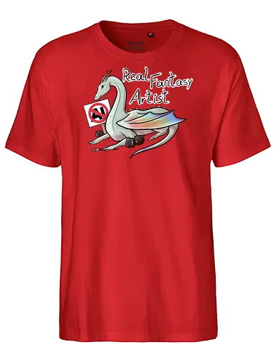 Anti AI Dragon - dragon, drache, kunst, künstler, art, artist, anti ki, anti ai - Fairtrade T-Shirt