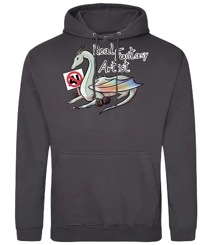 Anti AI Dragon - dragon, drache, kunst, künstler, art, artist, anti ki, anti ai - Standard Hoodie