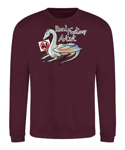 Anti AI Dragon - dragon, drache, kunst, künstler, art, artist, anti ki, anti ai - Sweatshirt