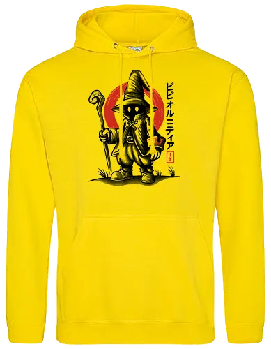 Vivi Ornitier Sumi-e - vivi ornitier, black mage, Final, final fantasy ix, final fantasy 9, ffix, video games, video game, gaming, gamer, japanese art, sumi-e, sumie, final fantasy ix remake, Kweh - Standard Hoodie