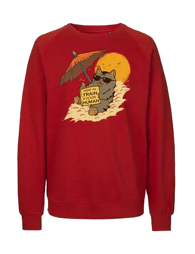 How to Train your Human - cat, summer, CatLogic, neko - Fairtrade Sweatshirt